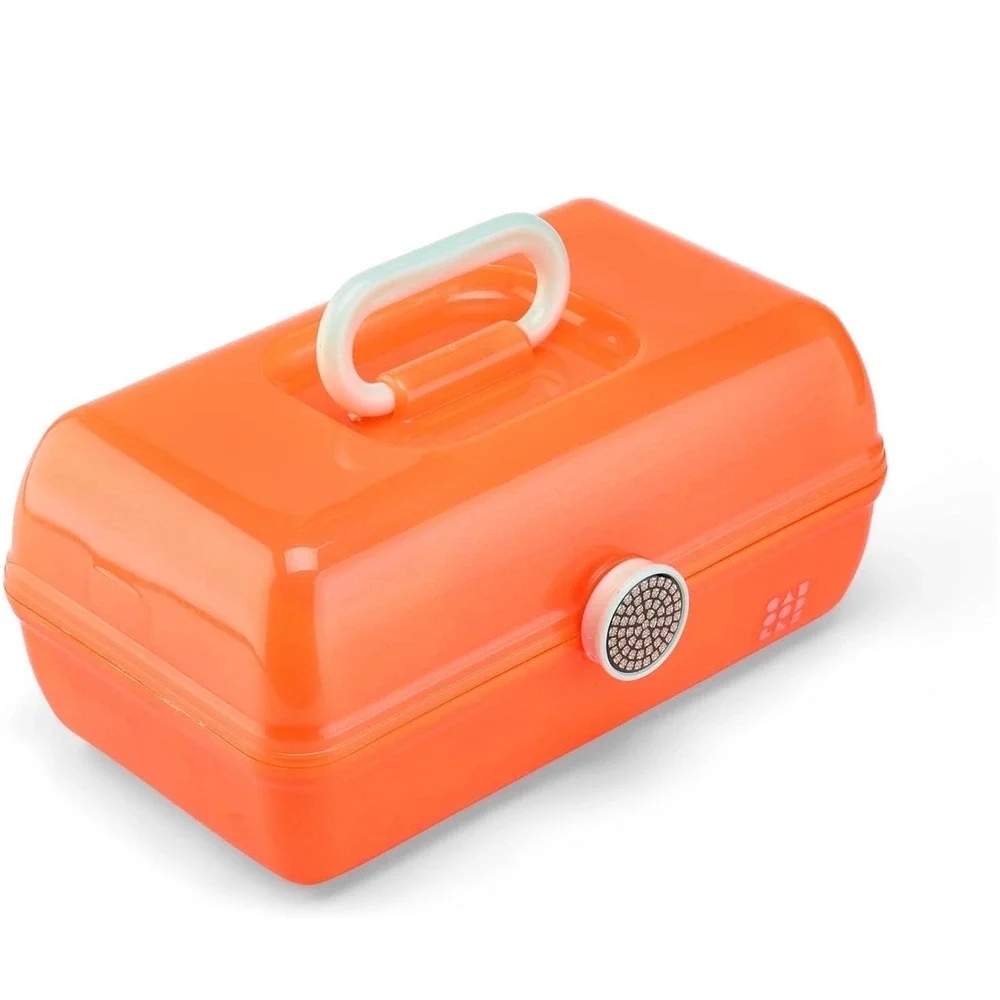 NWT Caboodles On-The-Go Girl Makeup Box Orange Shimmer Show Girl Collection
